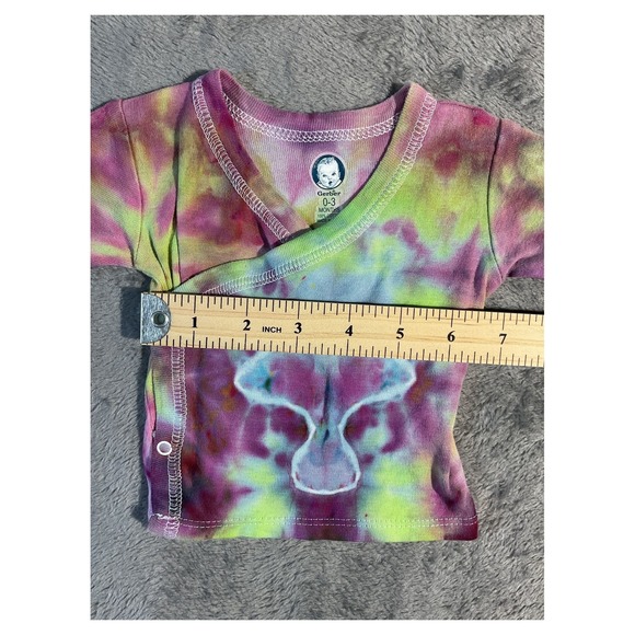 Gerber Infant Tie-Dye Wrap‎ T-Shirt 0-3M Cotton Multicolor - Picture 3 of 6